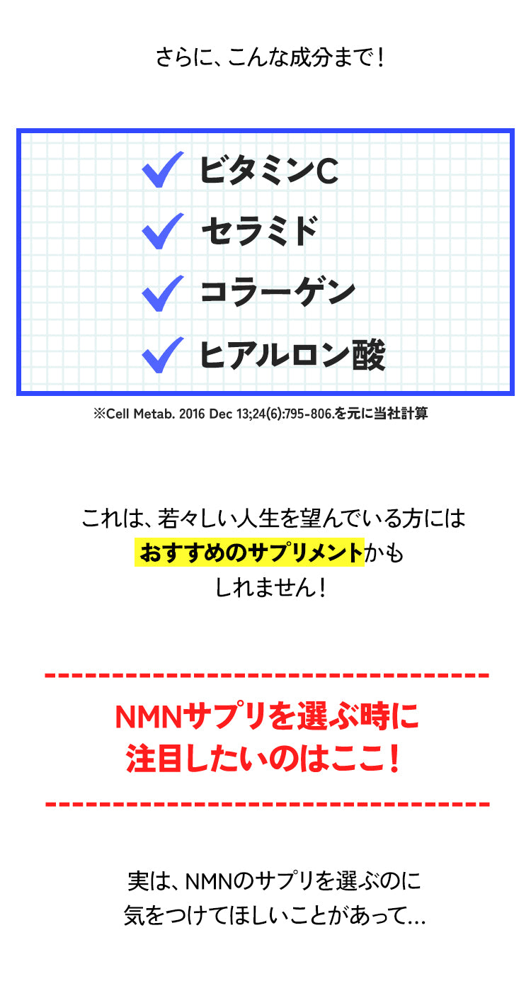 NMNサプリを選ぶ時に